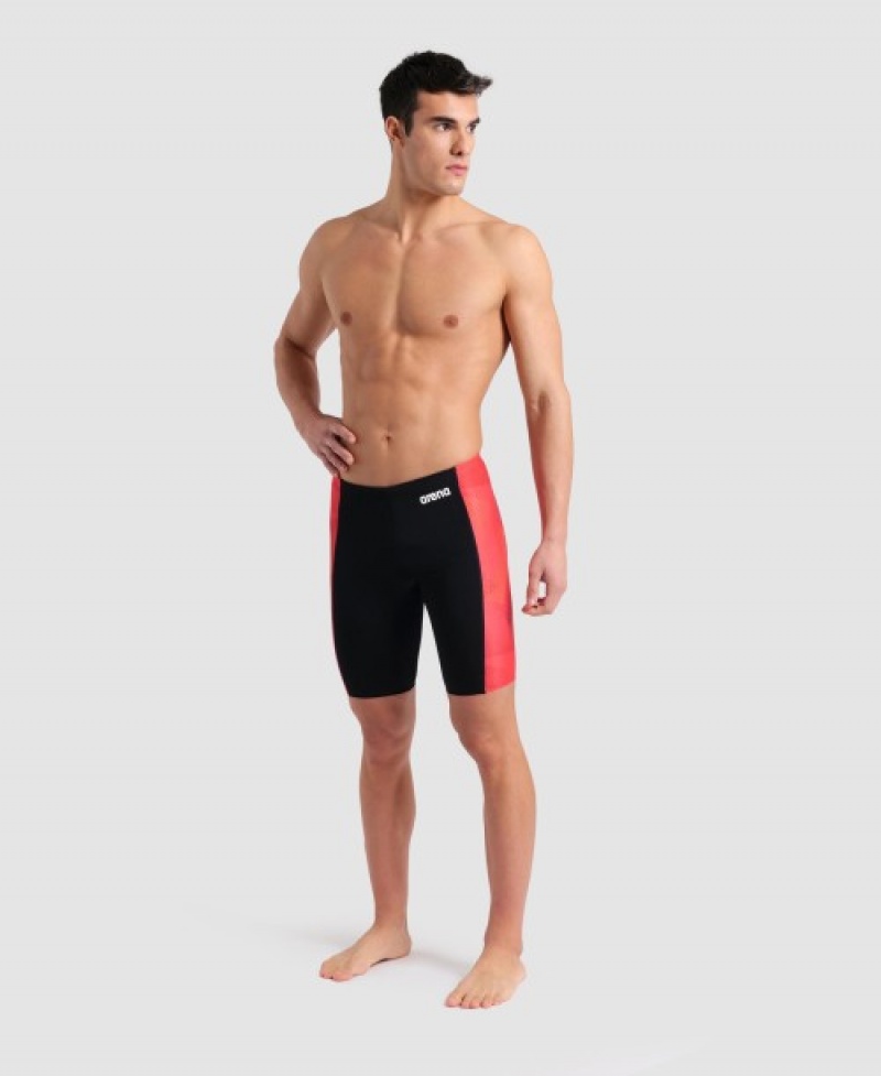 Black Arena Halftone Jammer Men's Swim Shorts | 64387881