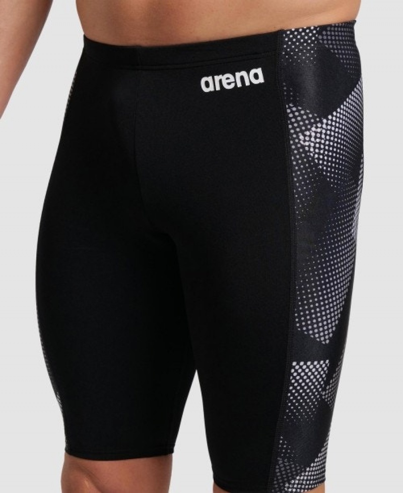 Black Arena Halftone Jammer Men's Swim Shorts | 68376045