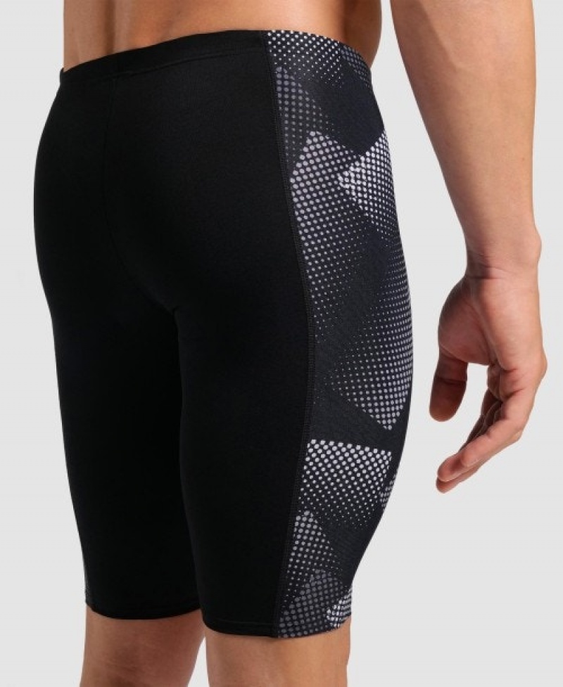 Black Arena Halftone Jammer Men's Swim Shorts | 68376045