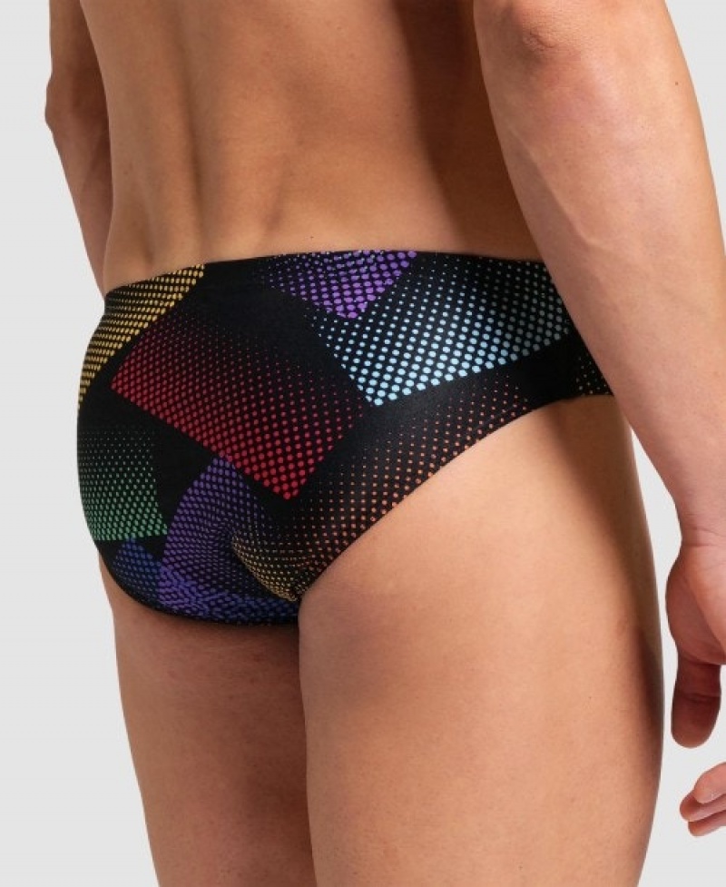 Black Arena Halftone Men's Briefs | 59779869