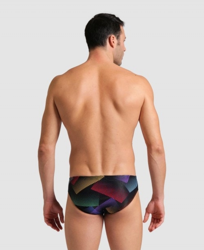 Black Arena Halftone Men's Briefs | 59779869