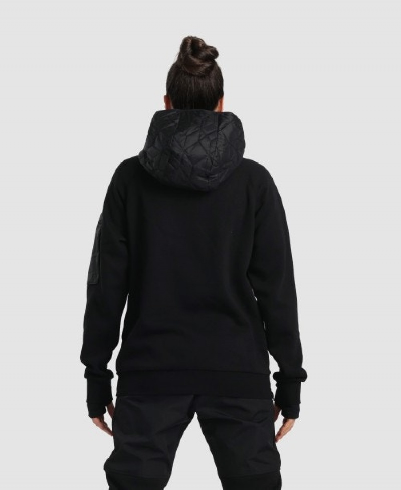 Black Arena Hooded Tech Men's Sweatshirts | 44935545