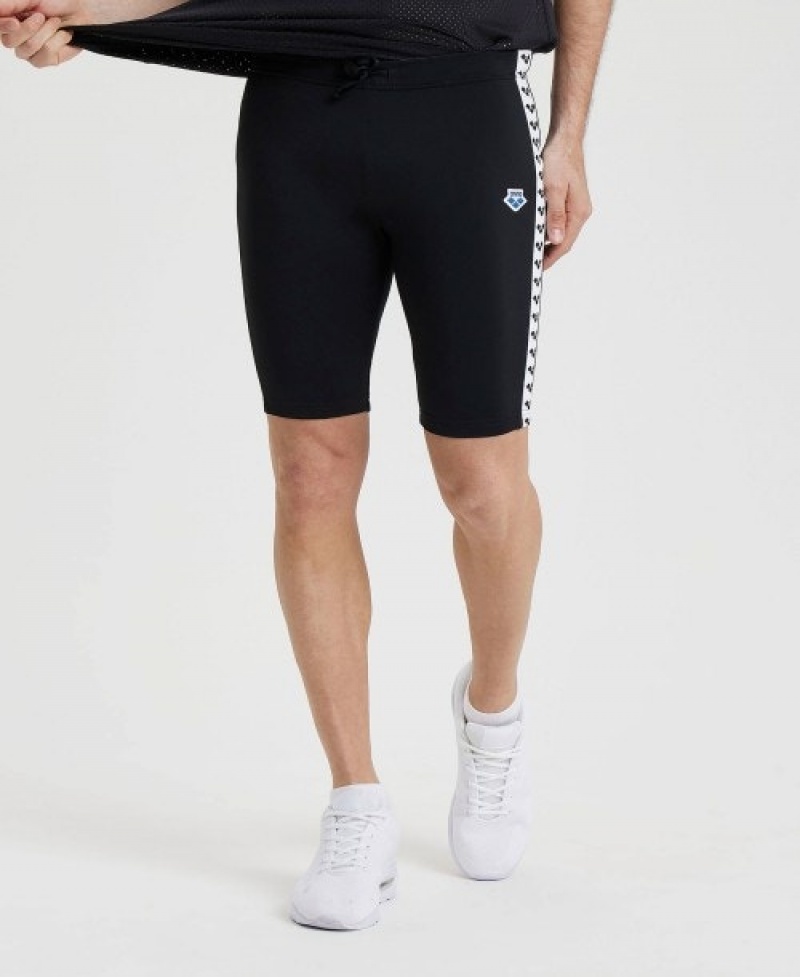 Black Arena Icons Biker Men's Shorts | 69188452