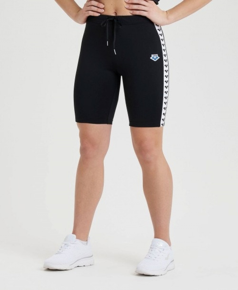 Black Arena Icons Biker Women's Shorts | 15781644