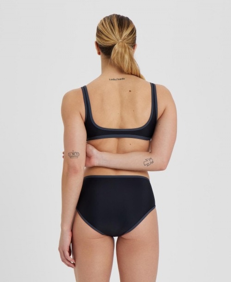 Black Arena Icons Logo Women's Bikinis | 4890959