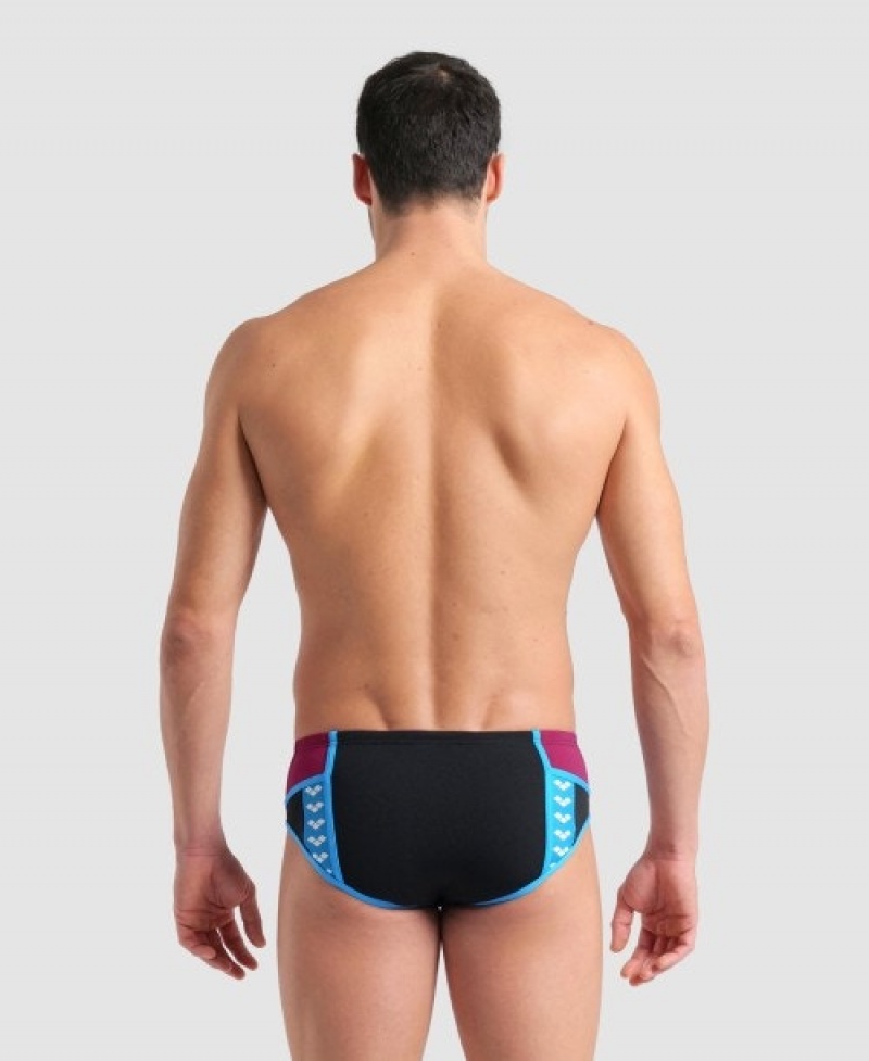 Black Arena Icons Panel Men's Briefs | 78432716