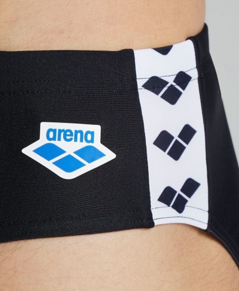 Black Arena Icons Solid Men's Briefs | 51120683