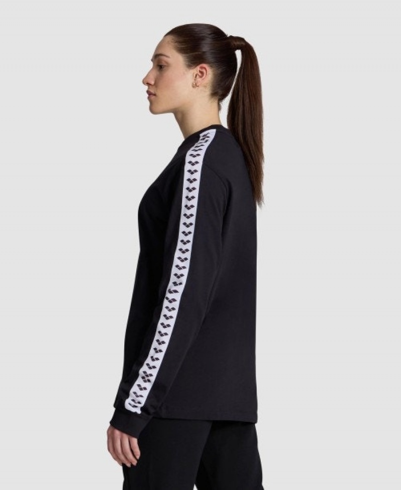 Black Arena Icons Women's Long Sleeve Shirts | 42477965