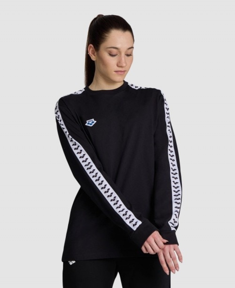 Black Arena Icons Women's Long Sleeve Shirts | 42477965