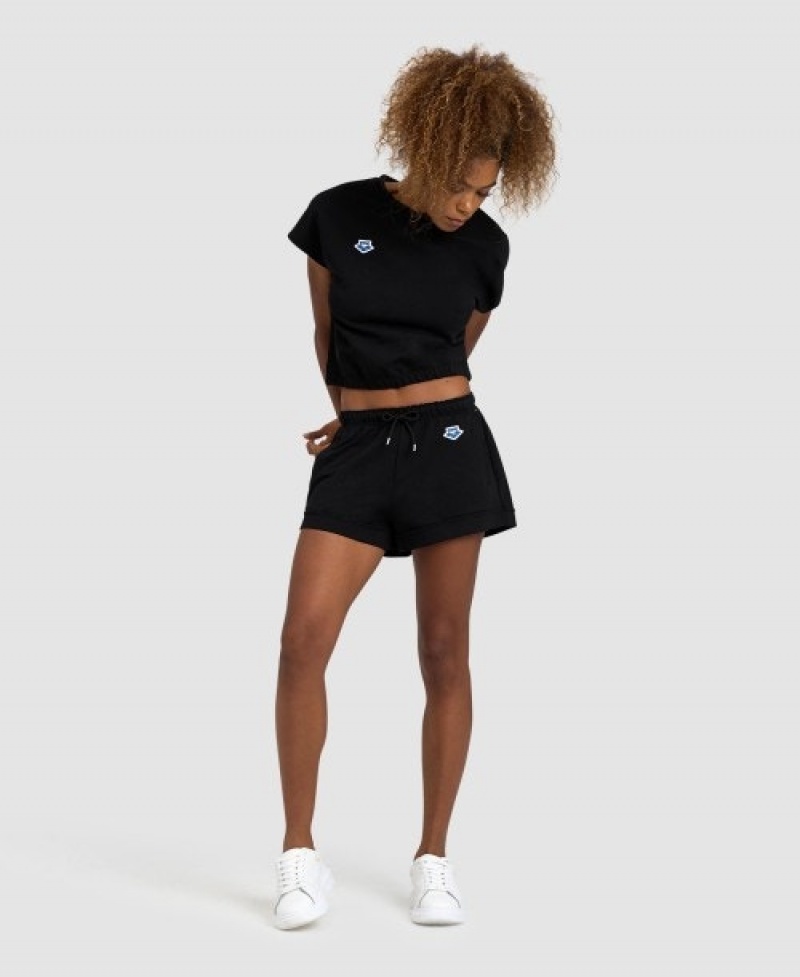 Black Arena Icons Women's Shorts | 71604850