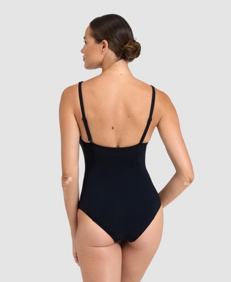 Black Arena Isabel Lightcross Back Women's Swimsuits | 98736617