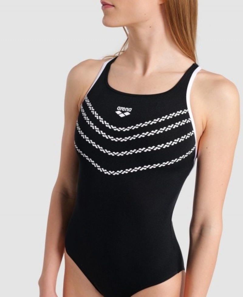 Black Arena Losange V Pro Back Women's Swimsuits | 51588419