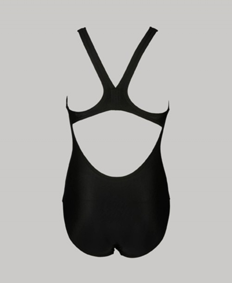 Black Arena Lts Jr Pro Back Girls' Swimsuits | 98347431