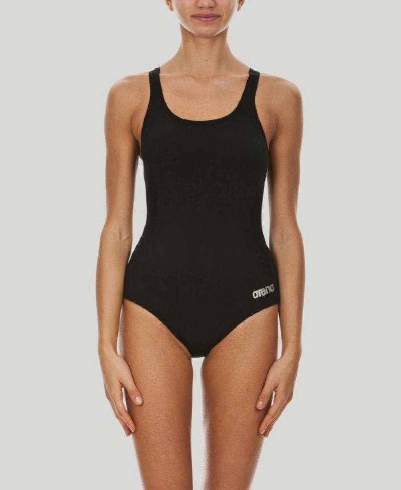 Black Arena Madison Swim Pro Back Women's Swimsuits | 31564659