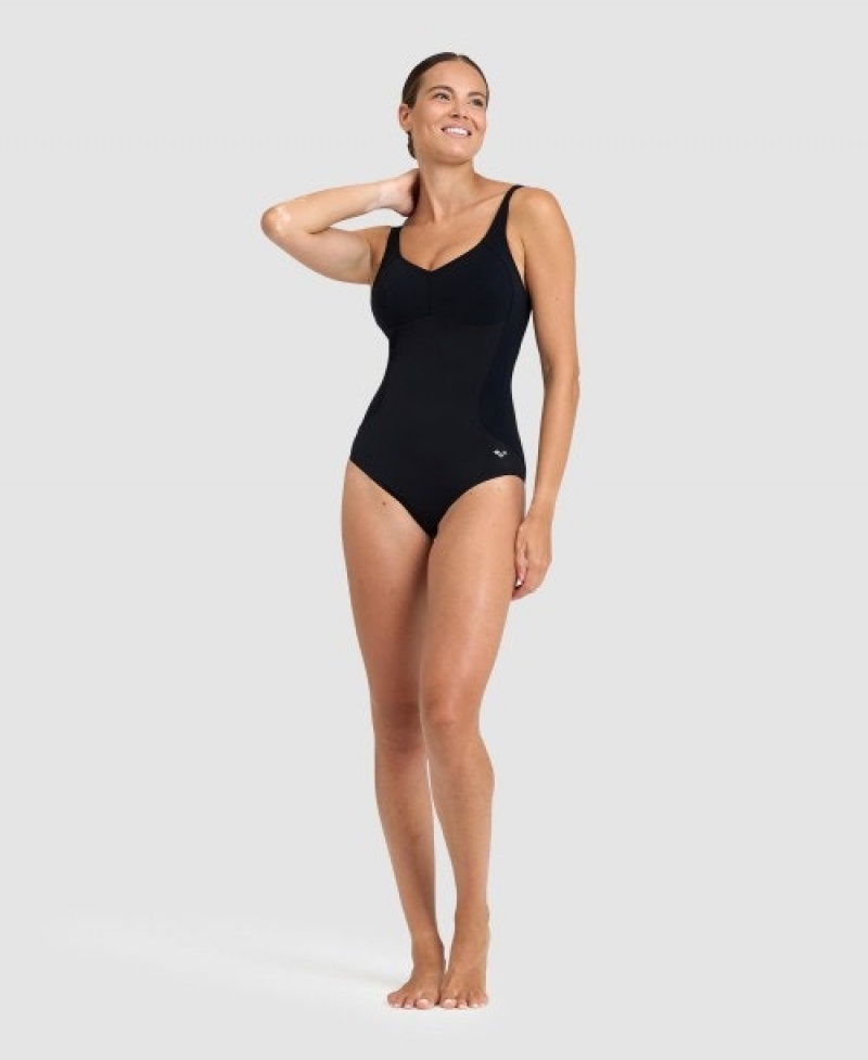 Black Arena Manuela Bodylift U Back Women's Swimsuits | 49805776