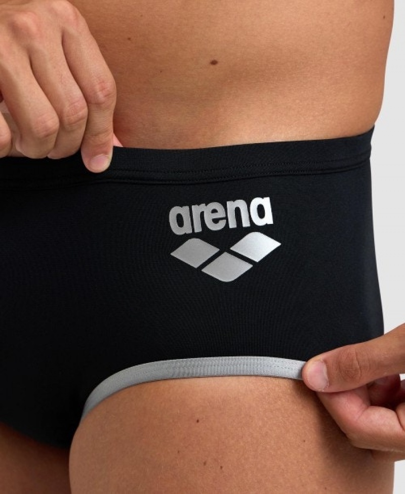 Black Arena One Big Logo Men's Briefs | 36195058