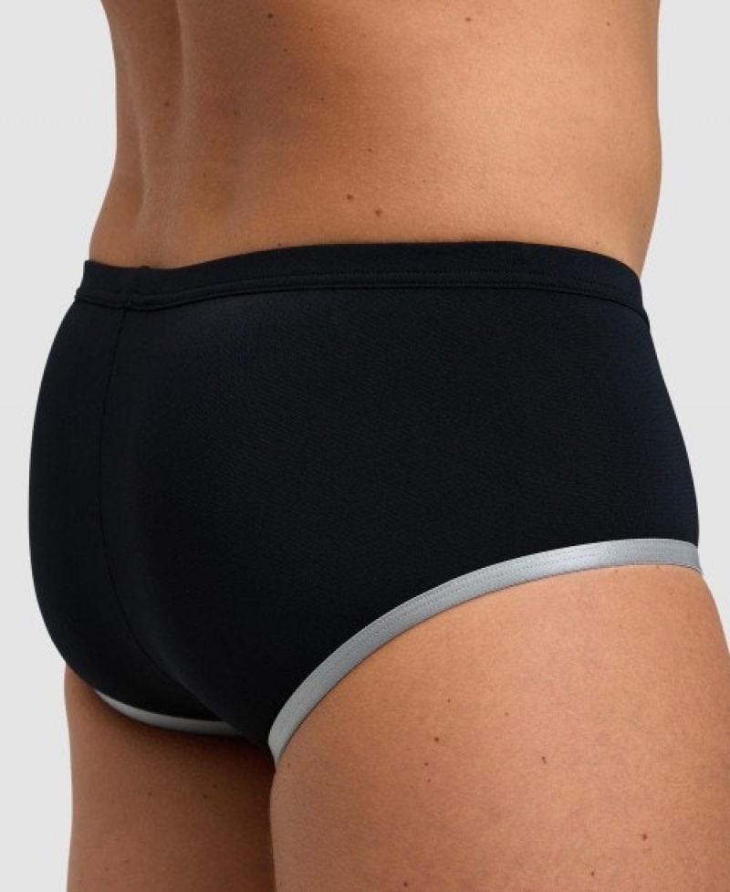 Black Arena One Big Logo Men's Briefs | 36195058