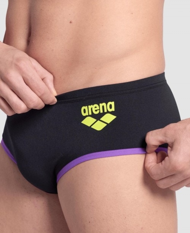 Black Arena One Big Logo Men's Briefs | 76414940