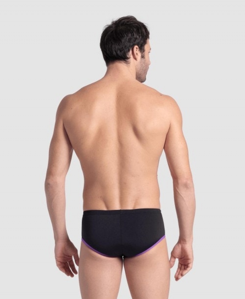 Black Arena One Big Logo Men's Briefs | 76414940