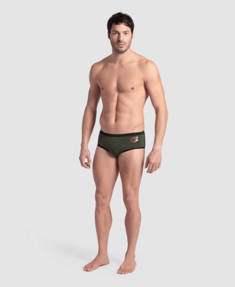 Black Arena One Big Logo Men's Briefs | 76414940