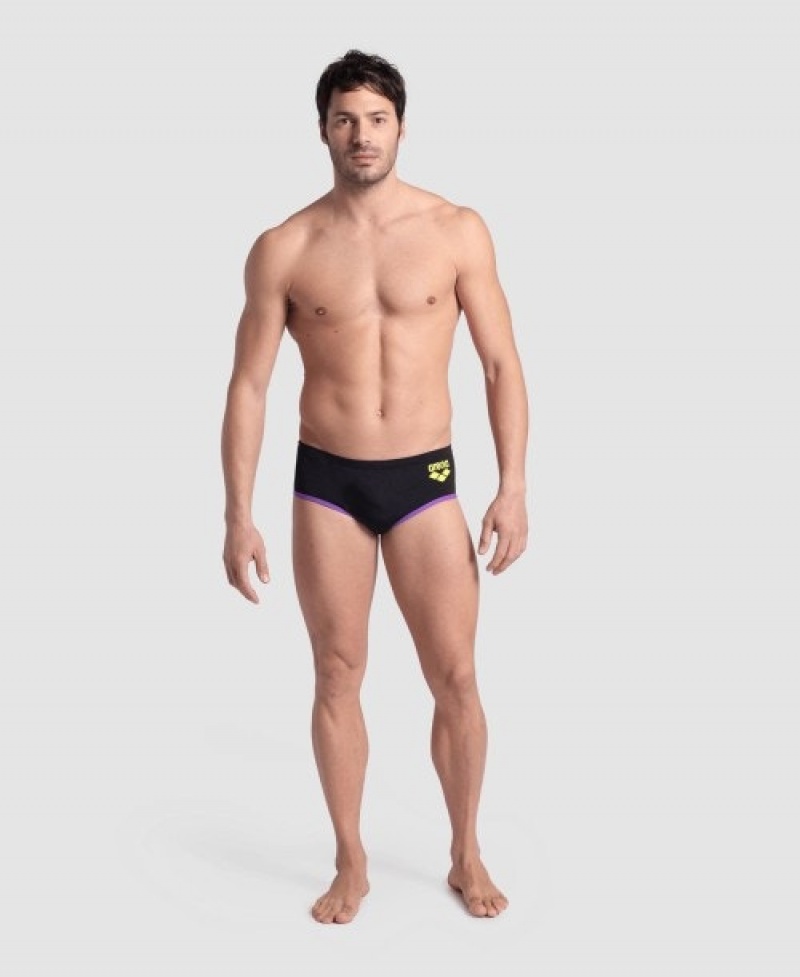 Black Arena One Big Logo Men's Briefs | 76414940