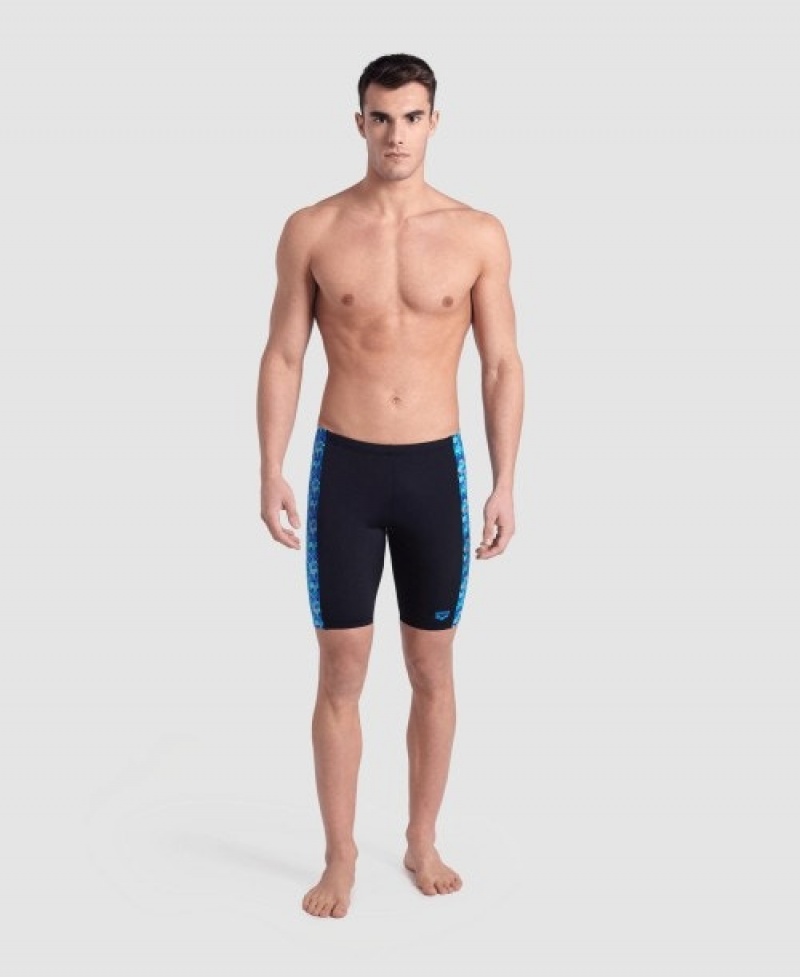 Black Arena Pool Tiles Swim Jammer Men's Swim Shorts | 85128429