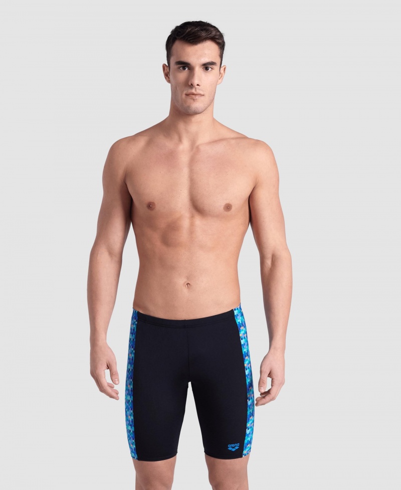 Black Arena Pool Tiles Swim Jammer Men's Swim Shorts | 85128429