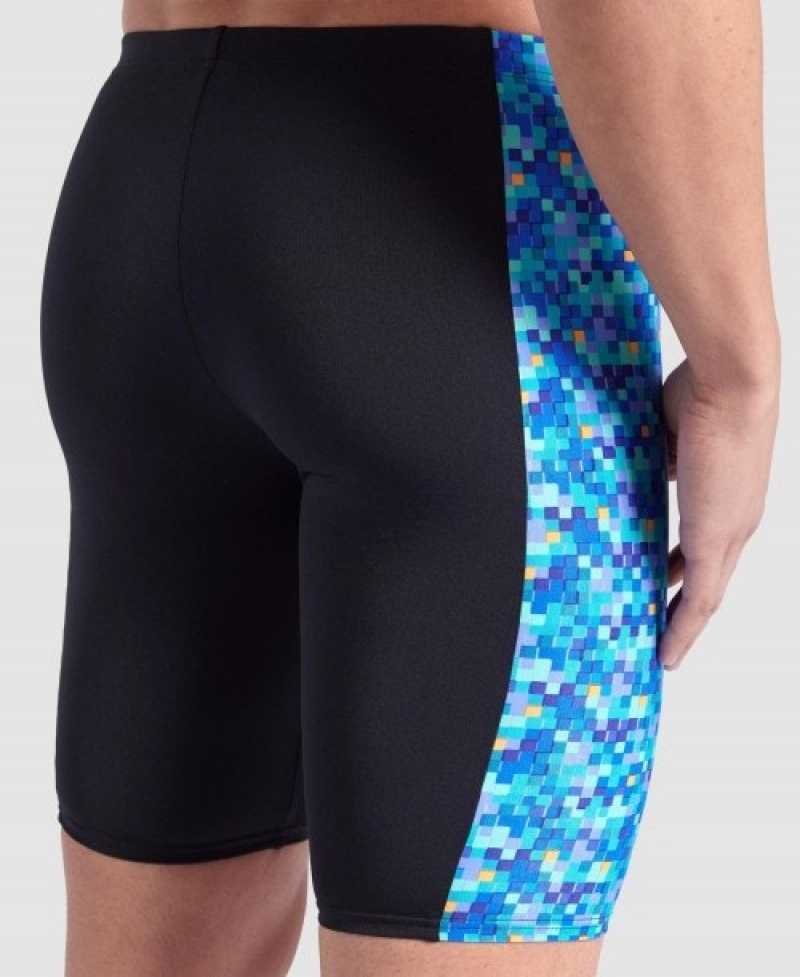 Black Arena Pool Tiles Swim Jammer Men's Swim Shorts | 85128429