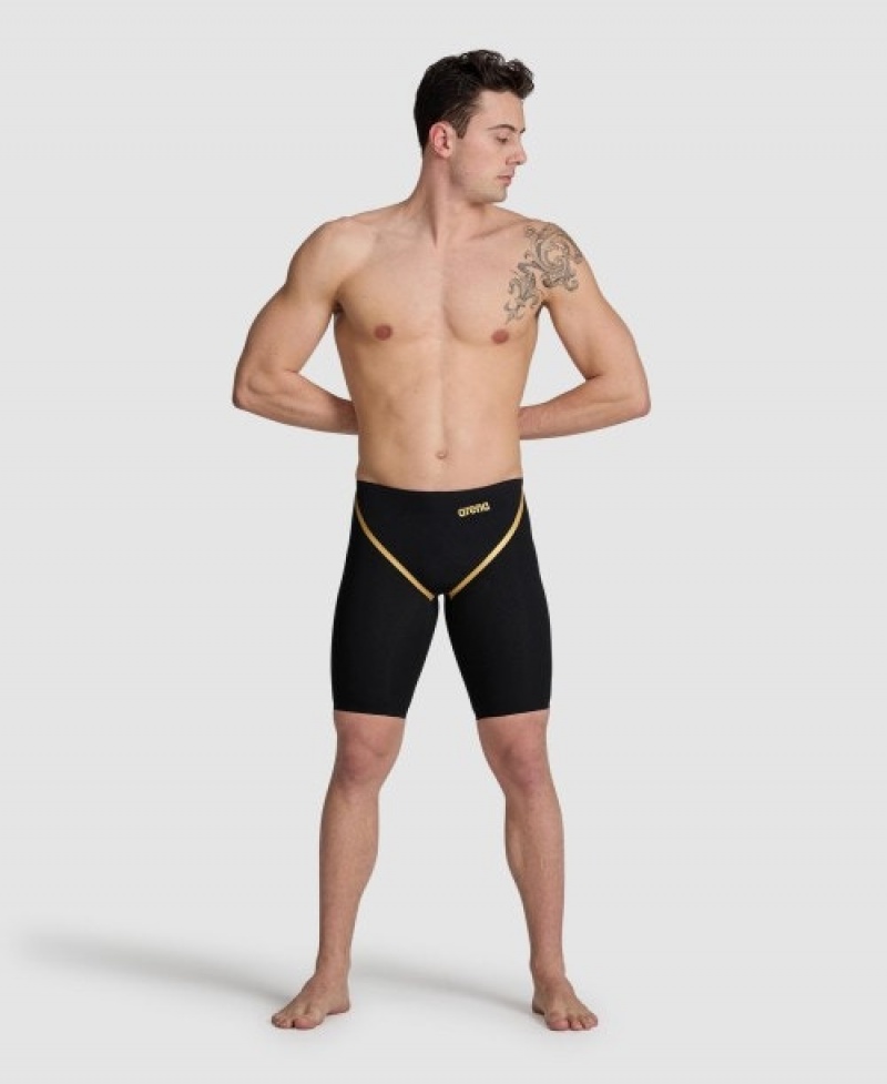 Black Arena Powerskin Carbon Glide 50th Anniversary Limited Edition Jammer Men's Racing Suit | 73842572