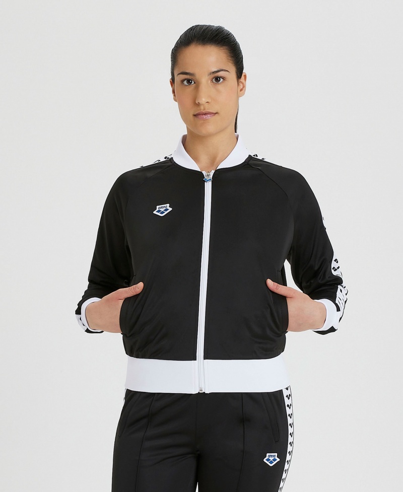 Black Arena Relax Iv Team Full-zip Women\'s Jackets | 9865530