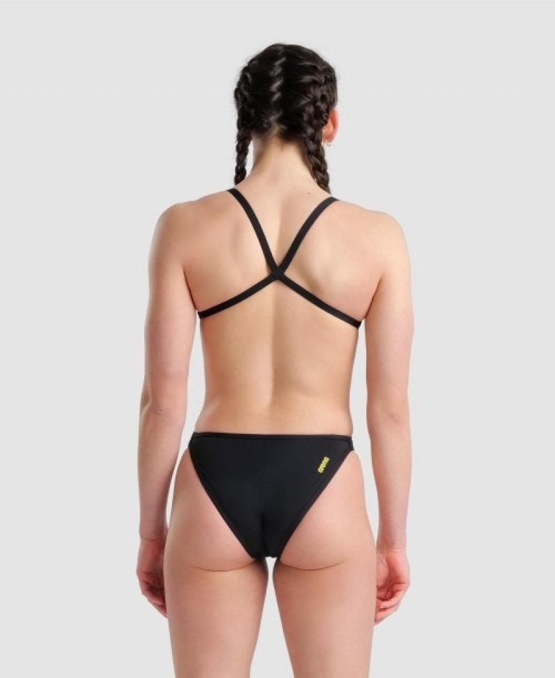 Black Arena Rule Breaker Hooked Reversible Women's Swimsuits | 96303885