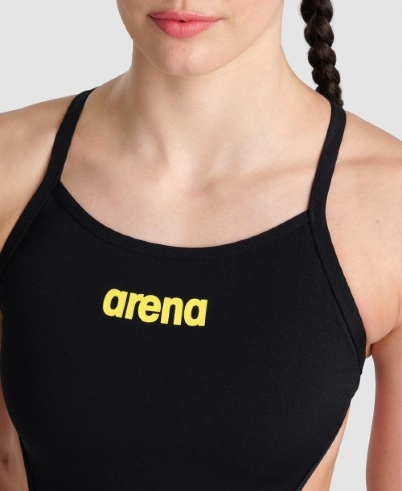 Black Arena Rule Breaker Hooked Reversible Women's Swimsuits | 96303885