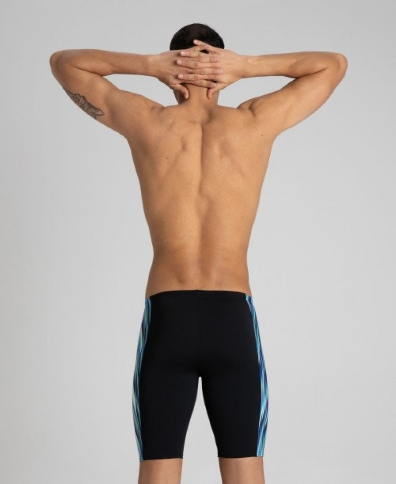 Black Arena Speed Stripes Jammer Men's Swim Shorts | 22094594