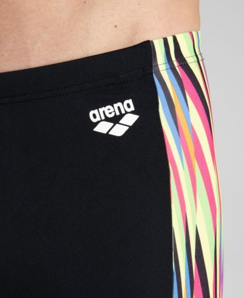 Black Arena Speed Stripes Jammer Men's Swim Shorts | 18346121