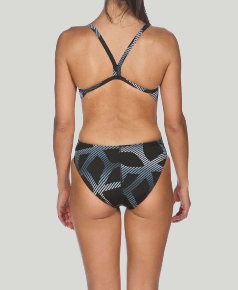 Black Arena Spider Challenge Back Women's Swimsuits | 73118960