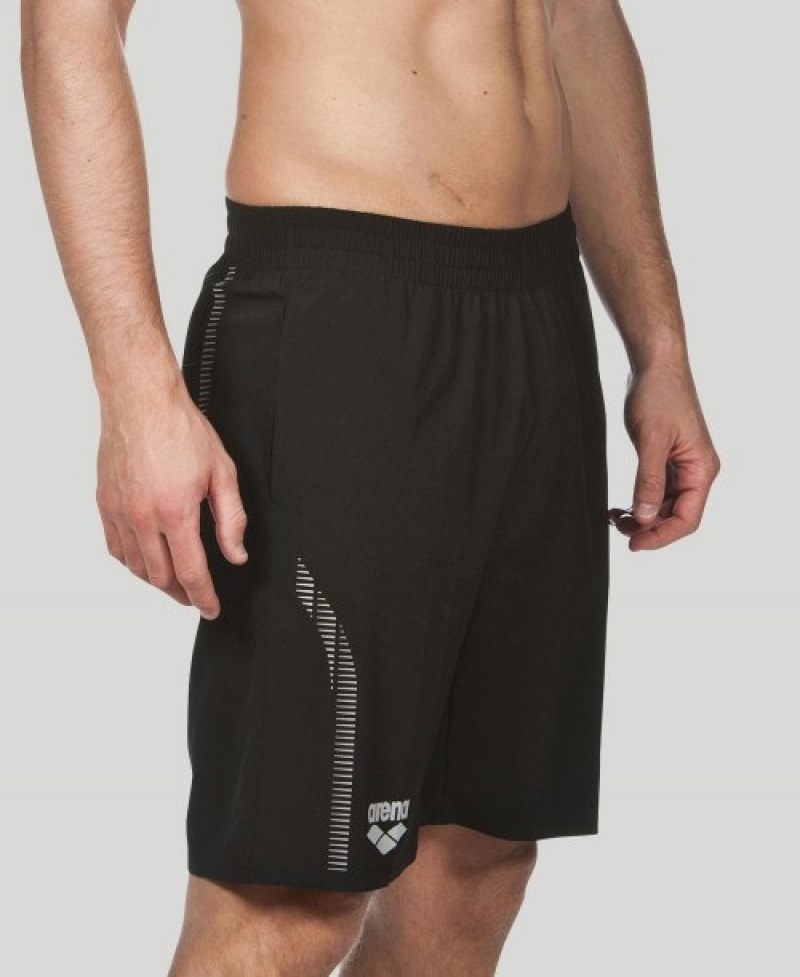 Black Arena Team Line Men's Shorts | 70718882