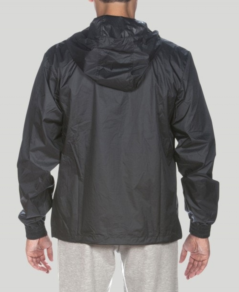 Black Arena Team Line Ripstop Windbreaker Women's Jackets | 61324490