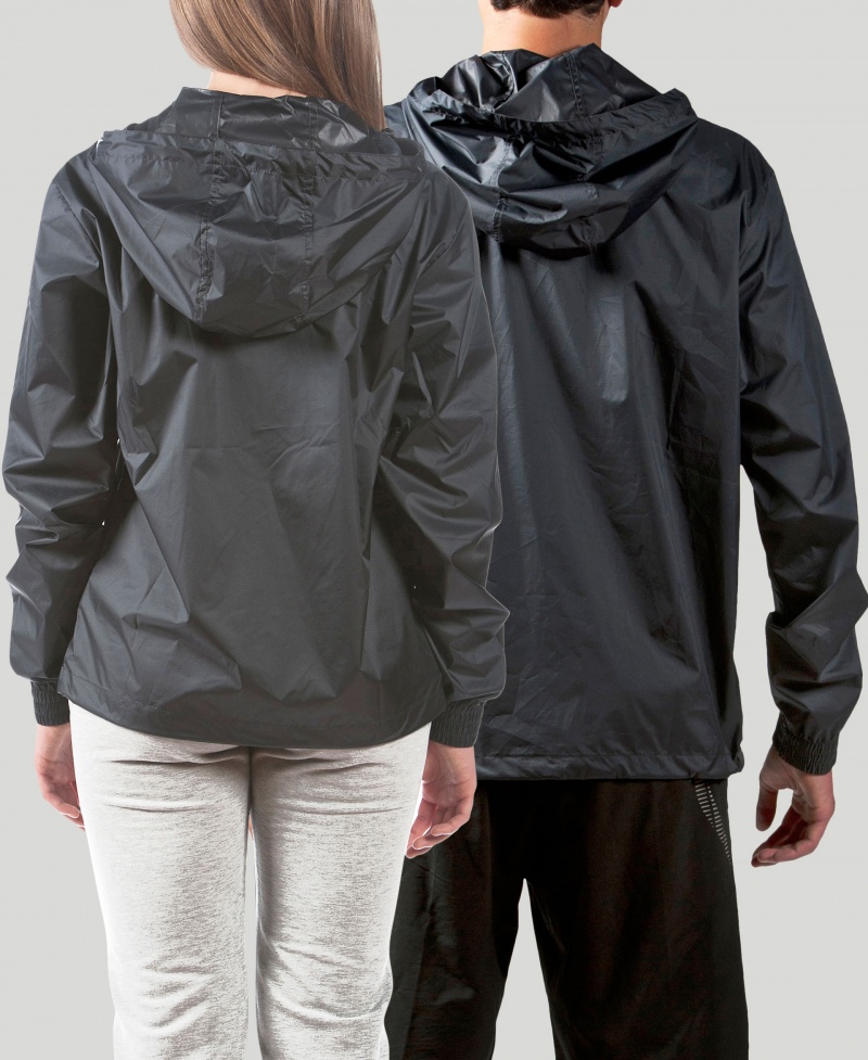 Black Arena Team Line Ripstop Windbreaker Women's Jackets | 61324490