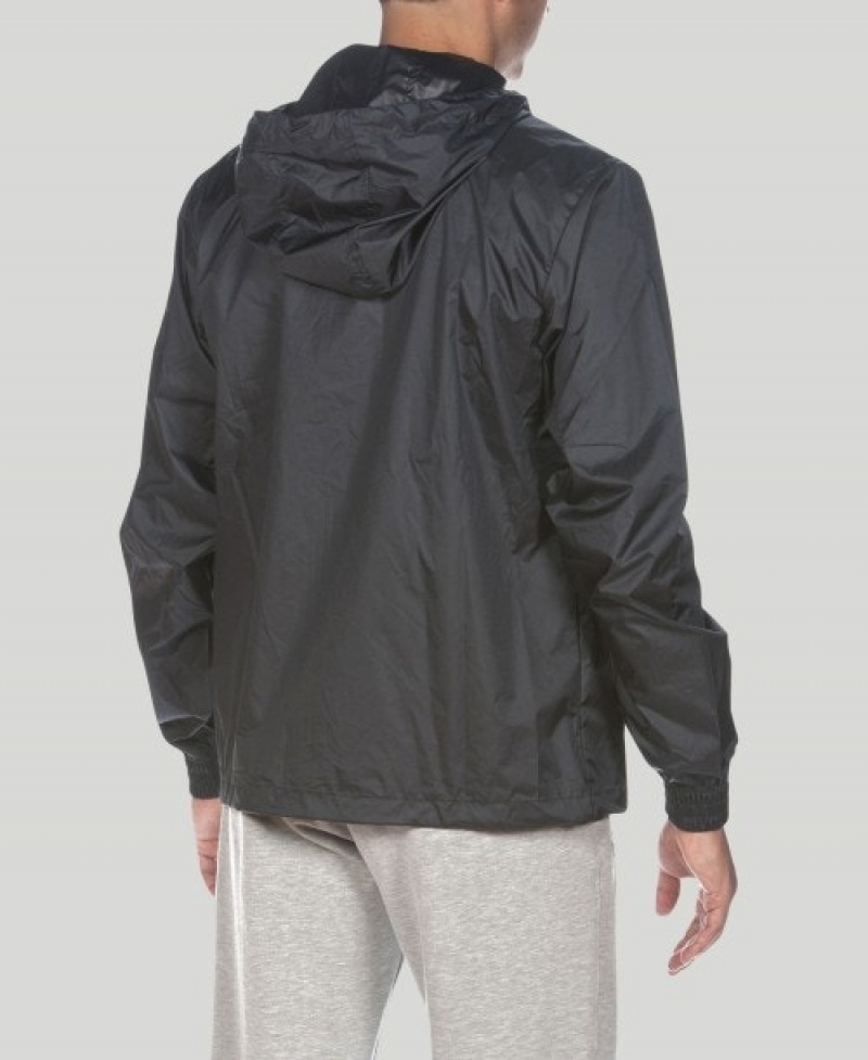 Black Arena Team Line Ripstop Windbreaker Women's Jackets | 61324490