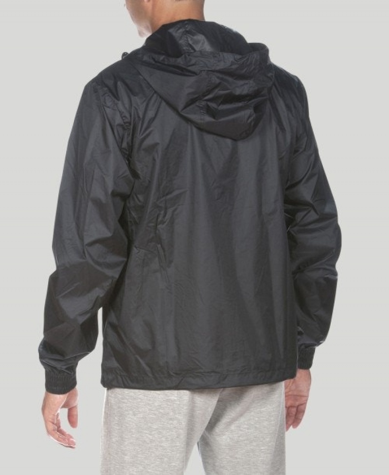 Black Arena Team Line Ripstop Windbreaker Women's Jackets | 61324490