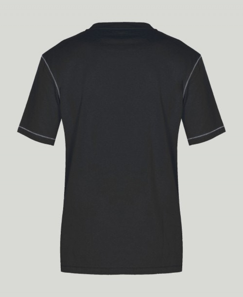 Black Arena Team Line Short Sleeve Men's T Shirts | 31846432