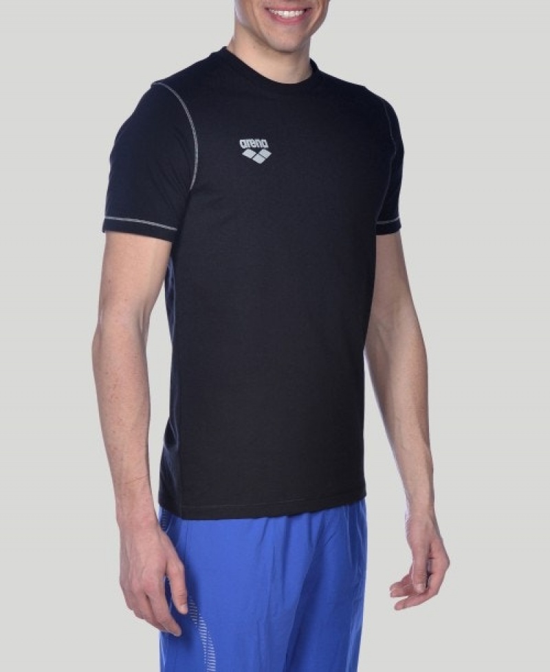 Black Arena Team Line Short Sleeve Women's T Shirts | 72269415