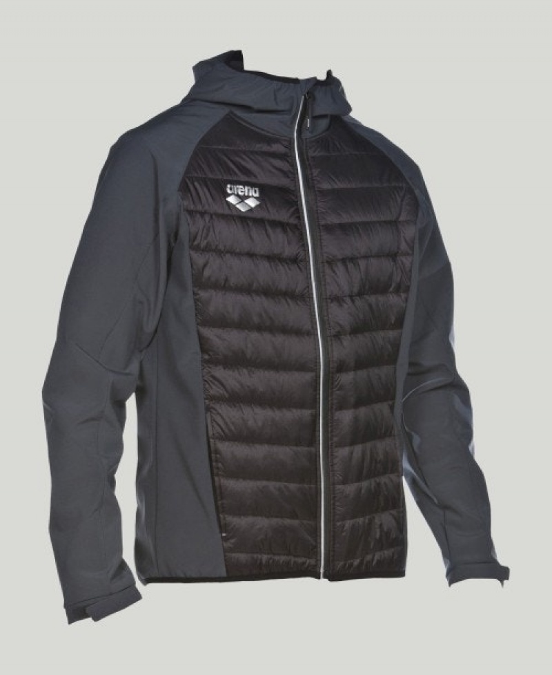 Black Arena Team Line Thermal Men's Jackets | 63536744