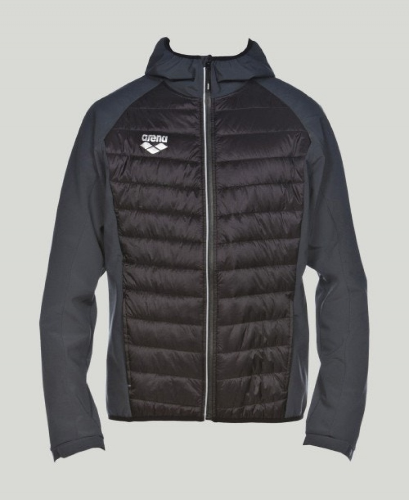 Black Arena Team Line Thermal Men's Jackets | 63536744