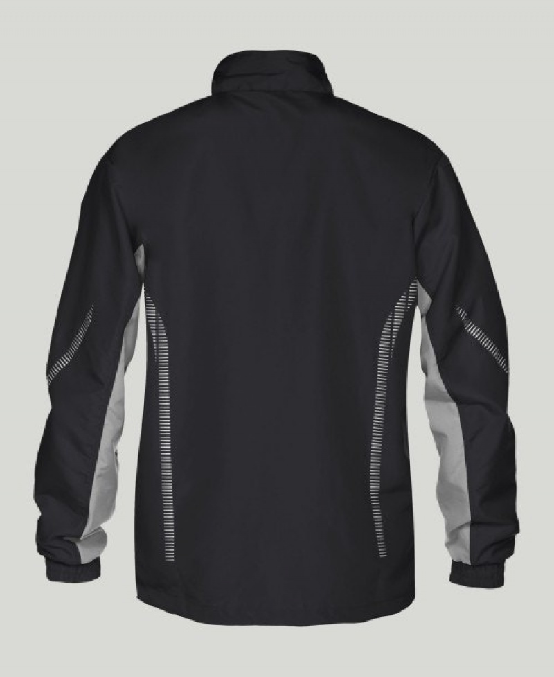 Black Arena Team Line Warm-up Men's Jackets | 51655183