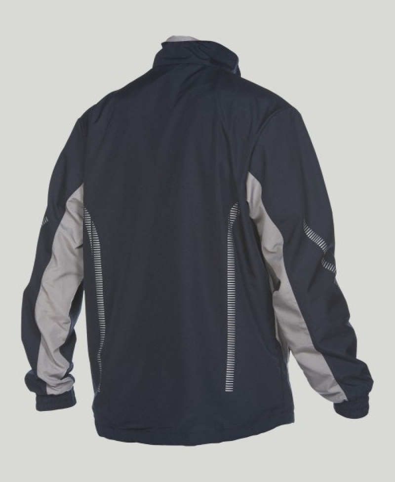 Black Arena Team Line Warm-up Men's Jackets | 51655183