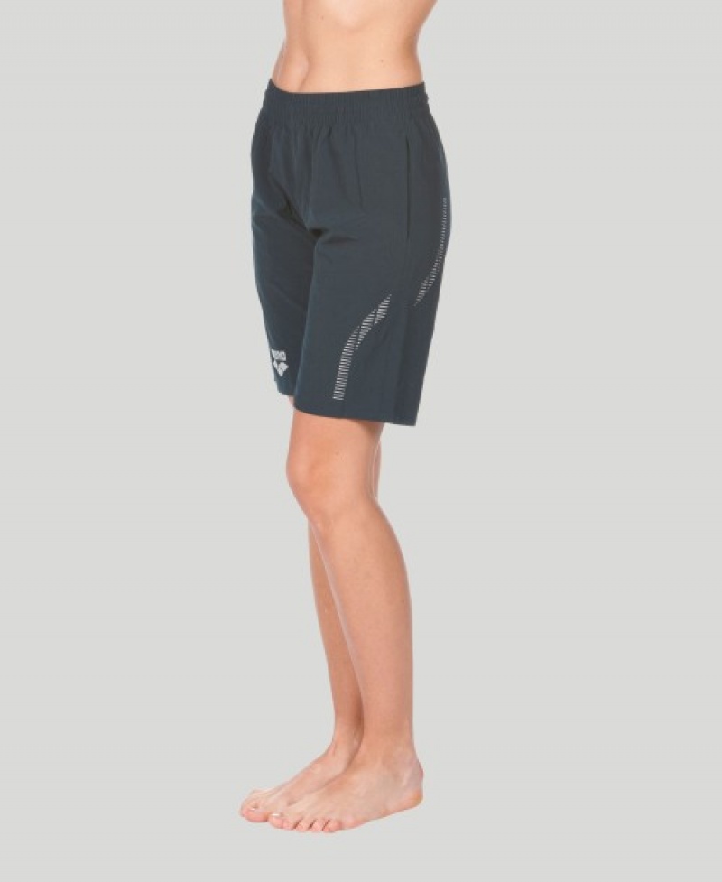 Black Arena Team Line Women's Shorts | 90147037