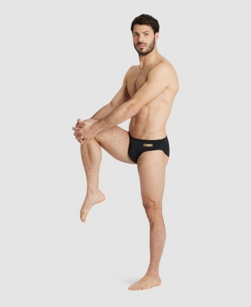 Black Arena Team Solid Men's Briefs | 39813245