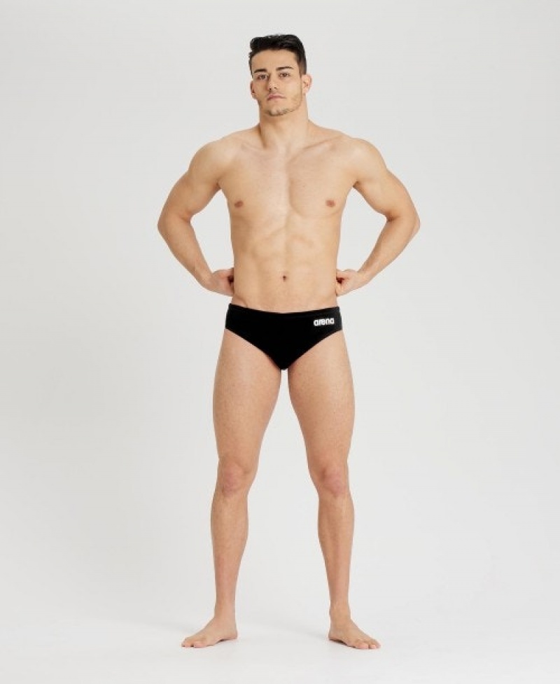 Black Arena Team Solid Water Polo Men's Briefs | 60167709