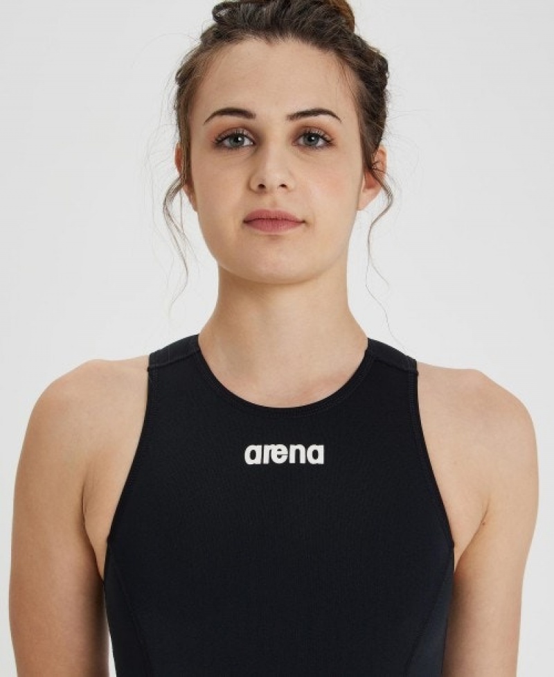 Black Arena Team Solid Water Polo Women's Swimsuits | 15003560